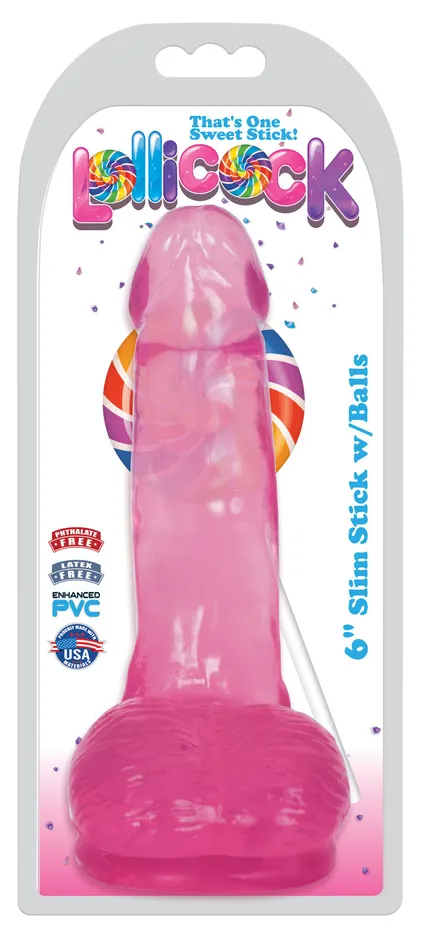 Dildos Curve Toys Lollicock 6 Inch Slim Stick With Balls