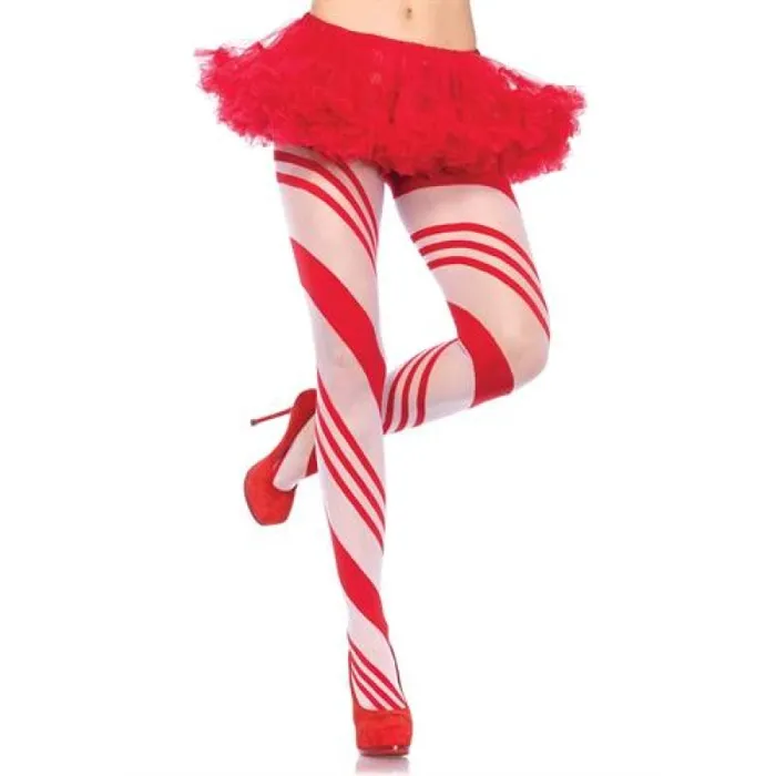 Dildos Leg Avenue Spandex Sheer Candy Striped Pantyhose
