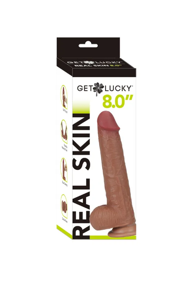 Voodoo Toys Dildos Get Lucky 8 Inch Real Skin Dildo