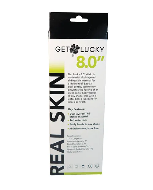 Voodoo Toys Dildos | Get Lucky 8 Inch Real Skin Dildo