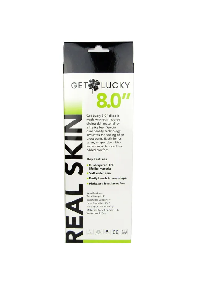 Voodoo Toys Dildos | Get Lucky 8 Inch Real Skin Dildo