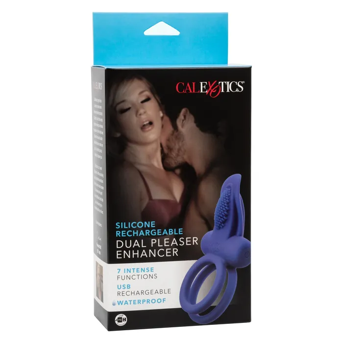 Silicone Rechargeable Dual Pleaser Enhancer California Exotic Female Sex Toys