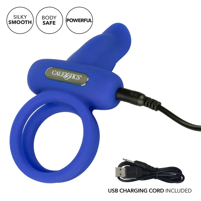 Silicone Rechargeable Dual Pleaser Enhancer California Exotic Female Sex Toys
