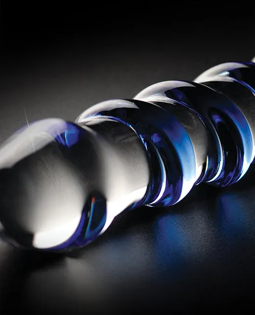 Dildos Pipedream Icicles No 5 Hand Blown Glass Massager Clear Wblue Swirls