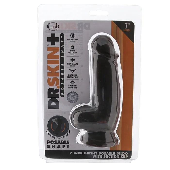 Blush Dildos Dr Skin Plus 7 Inch Girthy Poseable Dildo in Chocolate Blush Dildos Dr Skin Plus 7 Inch Girthy Poseable Dildo in Chocolate