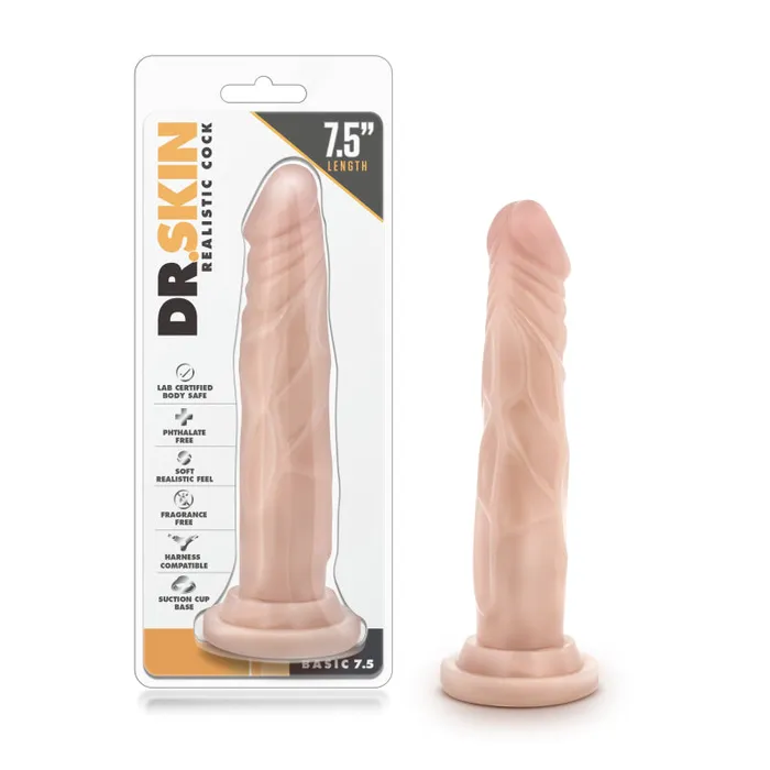 Dr Skin Realistic Cock Basic 75 Beige Blush Novelties Dildos