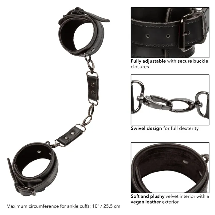 Euphoria Collection Ankle Cuffs Black Calexotics Anal Euphoria Collection Ankle Cuffs Black Calexotics Anal