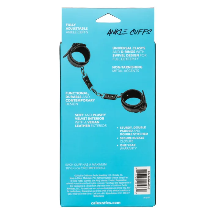 Euphoria Collection Ankle Cuffs Black Calexotics Anal Euphoria Collection Ankle Cuffs Black Calexotics Anal
