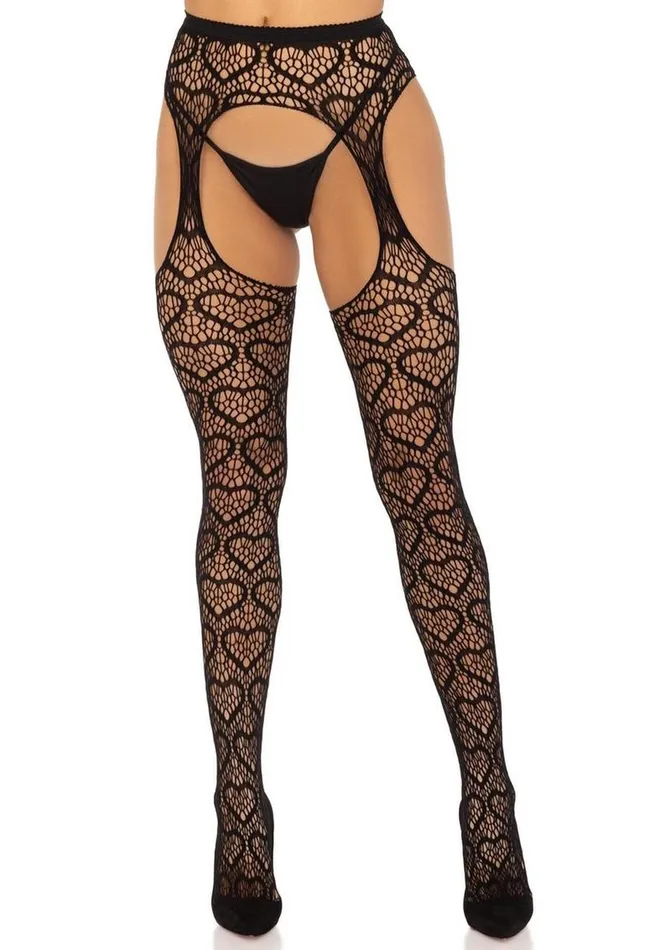 Anal Leg Avenue Leg Avenue Heart Suspender Hose
